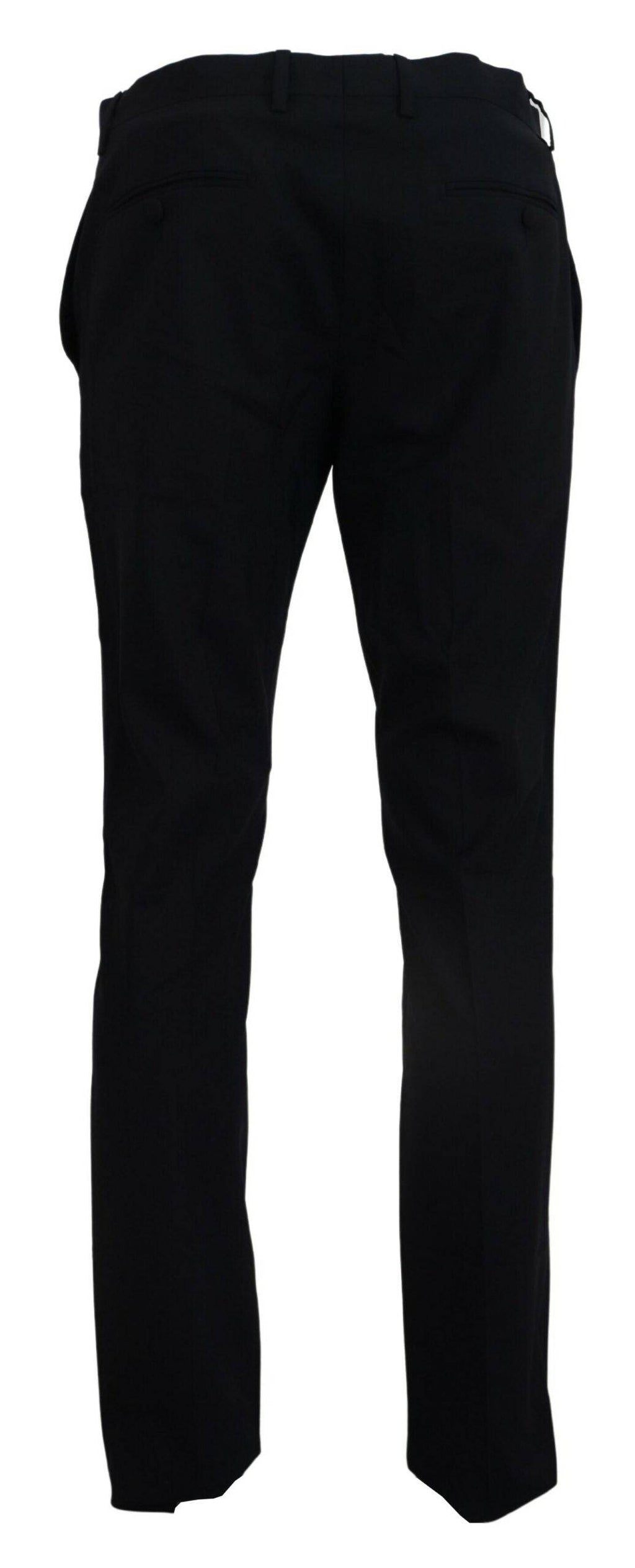 Robe bleue en laine stretch Dolce & Gabbana, robe formelle slim fit avec pantalon élégant et moderne.
