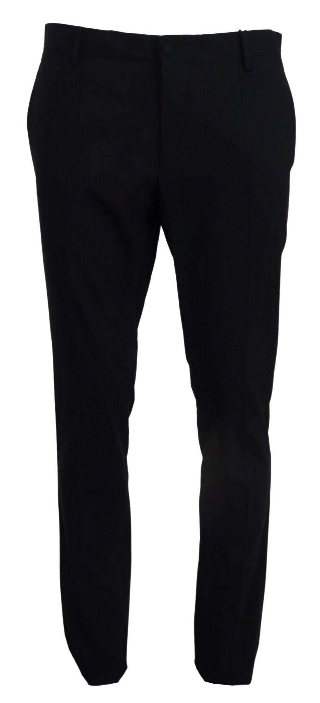 Robe bleue en laine stretch Dolce & Gabbana, costume formel slim fit, élégante et ajustée pour occasions spéciales.
