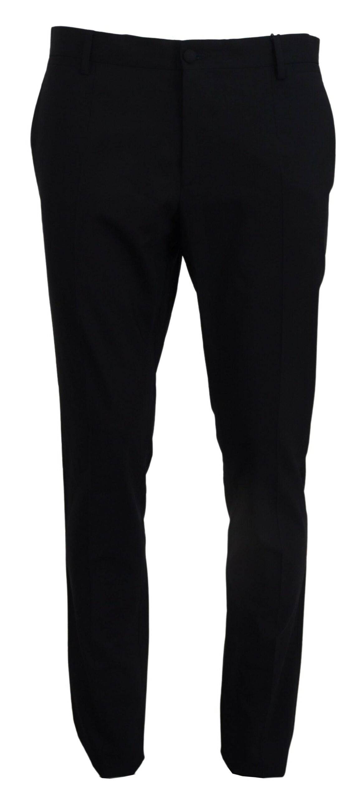 Robe bleue en laine stretch Dolce & Gabbana, costume formel slim fit, élégante et ajustée pour occasions spéciales.