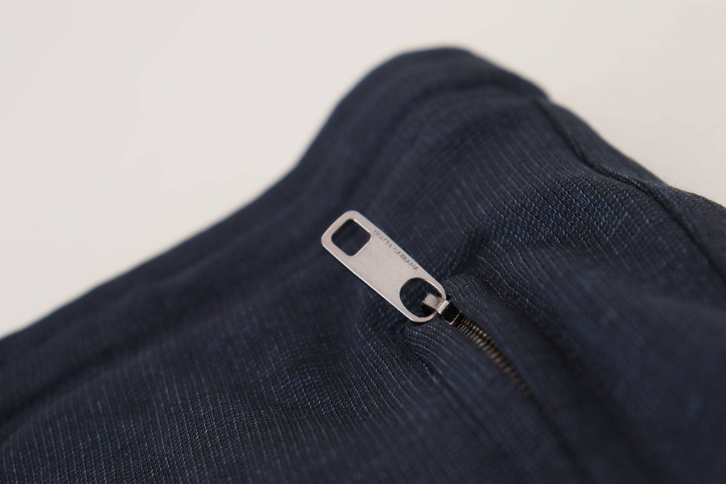 Pantalon de sport en coton bleu pour homme de Dolce & Gabbana, style décontracté et confortable, avec logo discret.