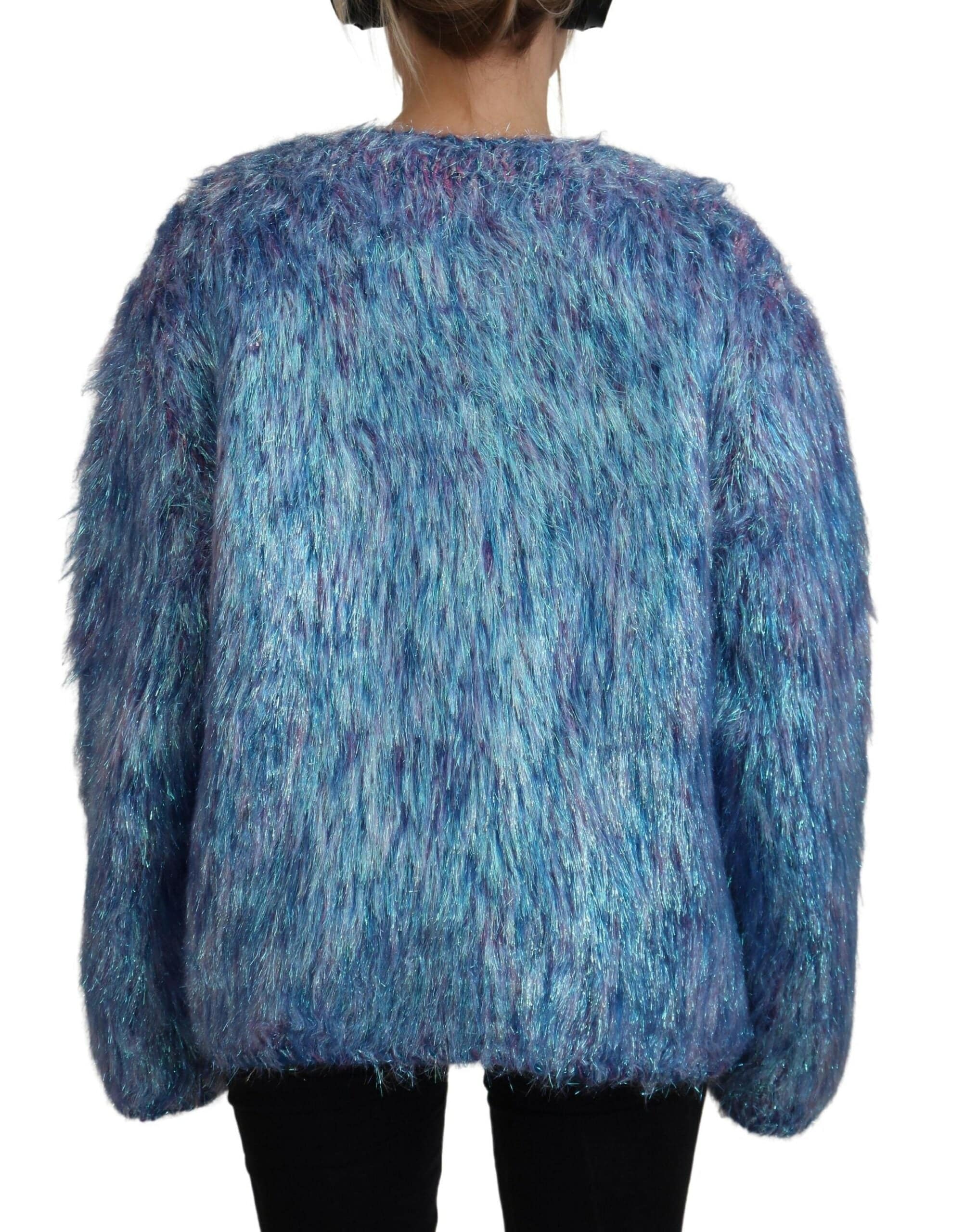 Manteau Dolce & Gabbana en polyester multicolore avec franges, veste chic et tendance.