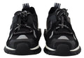 Chaussures de trekking en mesh noir Dolce & Gabbana Sorrento, baskets sportives avec design élégant et respirant.