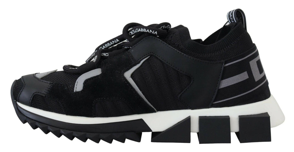 Chaussures de trekking en mesh noir Dolce & Gabbana Sorrento, baskets élégantes et confortables pour la randonnée.