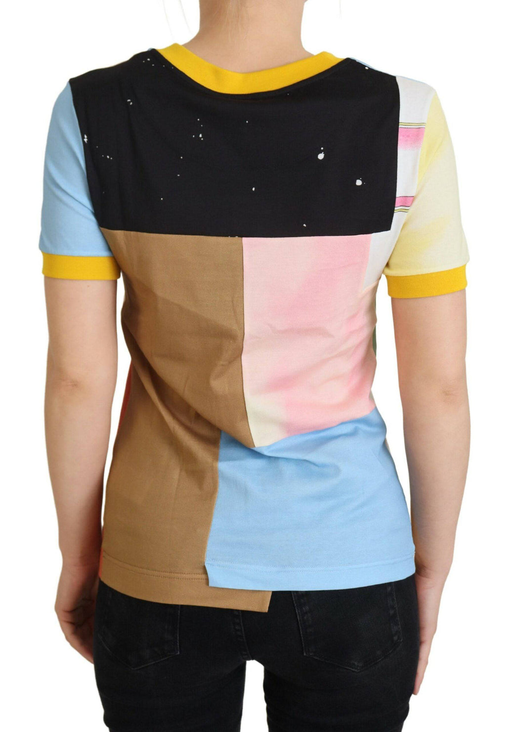 Patchwork en coton multicolore Dolce & Gabbana DG Love, motif coloré et détails visibles sur le tissu.