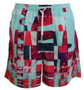 Shorts de plage multicolores de la marque Dsquared², imprimés, parfaits pour la baignade.