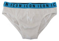 Culotte blanche pour homme Dsquared² en coton stretch avec logo icon, sous-vêtements confortables et ajustés.
