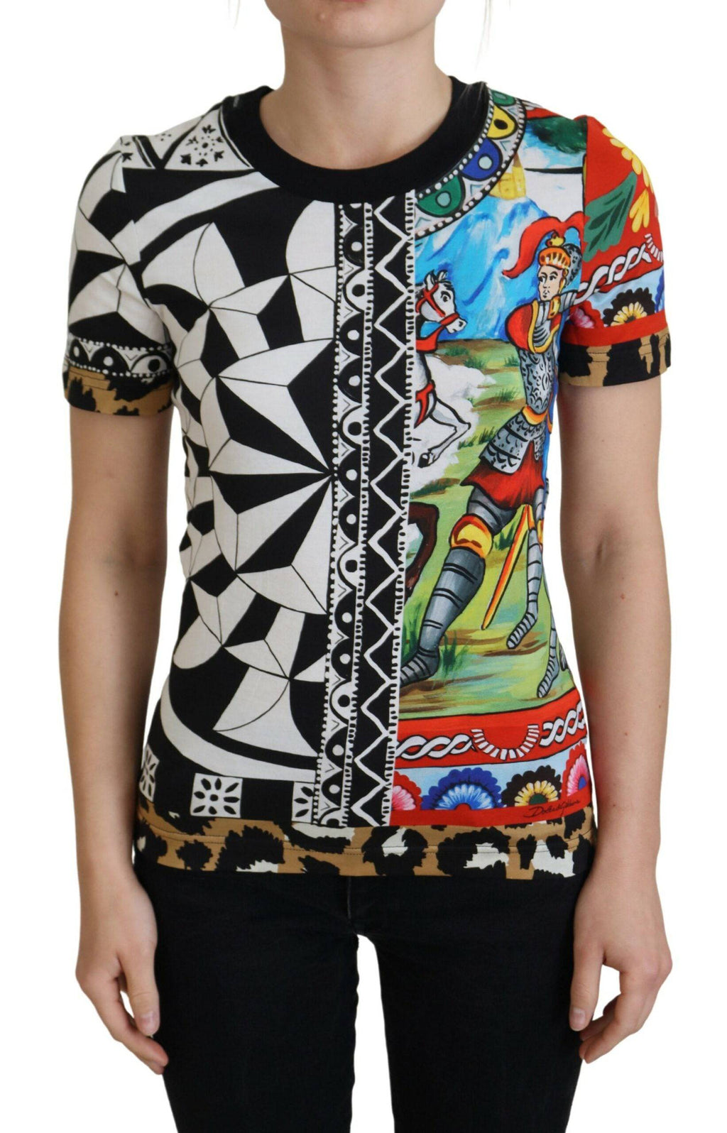 Chemise pour femmes Dolce & Gabbana à imprimé multicolore, vêtement exclusif avec style élégant et tendance.