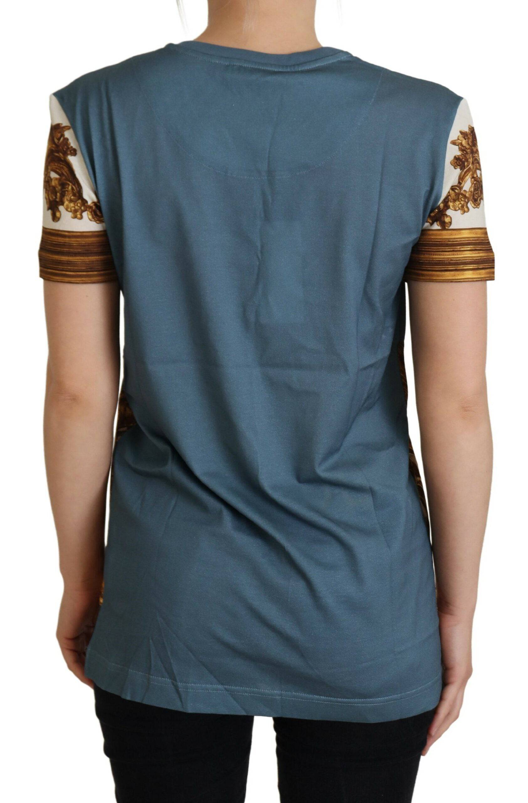 Chemise Dolce & Gabbana multicolore avec logo DG et motif d'ange, tissu léger et style élégant.