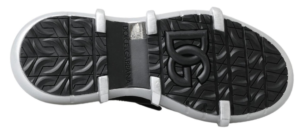 Chaussures sneakers hautes en nylon noir Dolce & Gabbana Galileo, chaussures de sport tendance pour homme.