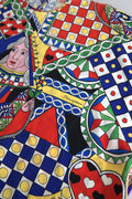 Chemisier Dolce & Gabbana à manches longues à imprimé multicolore, blouse élégante avec motifs colorés.