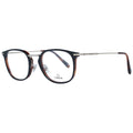 Lunettes Omega en métal noir et plastique avec monture élégante et moderne, vues de face sur fond blanc.