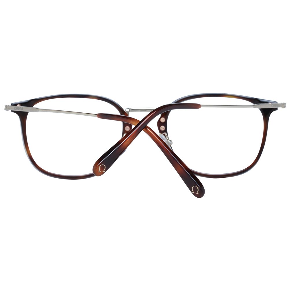 Lunettes Omega en métal noir et plastique avec monture élégante et moderne, vue de face.