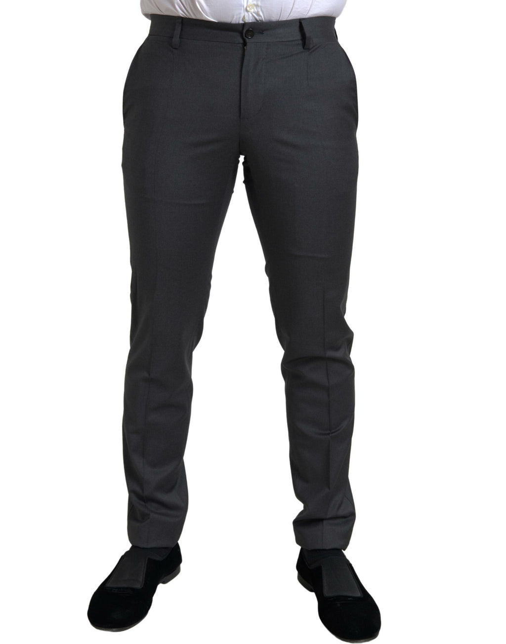 Costume double boutonnage gris Dolce & Gabbana Sicilia, ensemble deux pièces élégant pour homme.