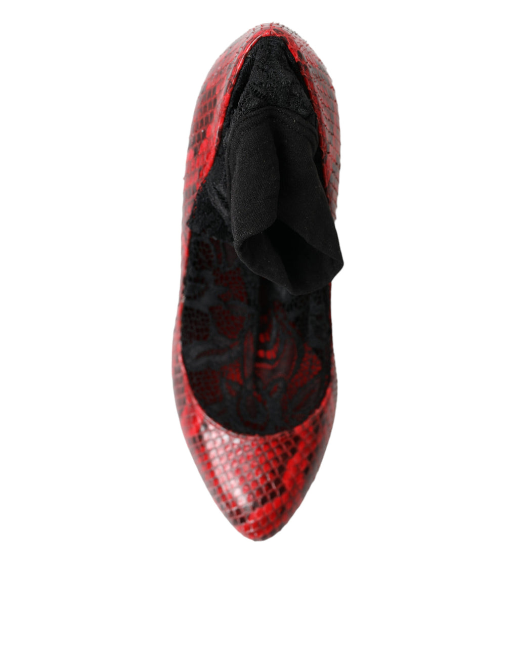Chaussures Dolce & Gabbana à talons en cuir rouge avec lacets et motif élégant, chaussures sophistiquées pour femmes