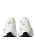 Chaussures sneakers basses Dolce & Gabbana Daymaster en blanc et noir, vue de face avec détails du design.