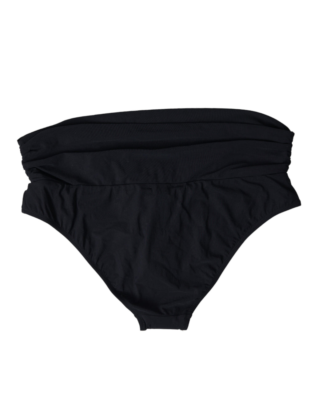 Bas de maillot de bain en nylon stretch noir Dolce & Gabbana, slip bikini élégant et ajusté, pour la plage ou la piscine.