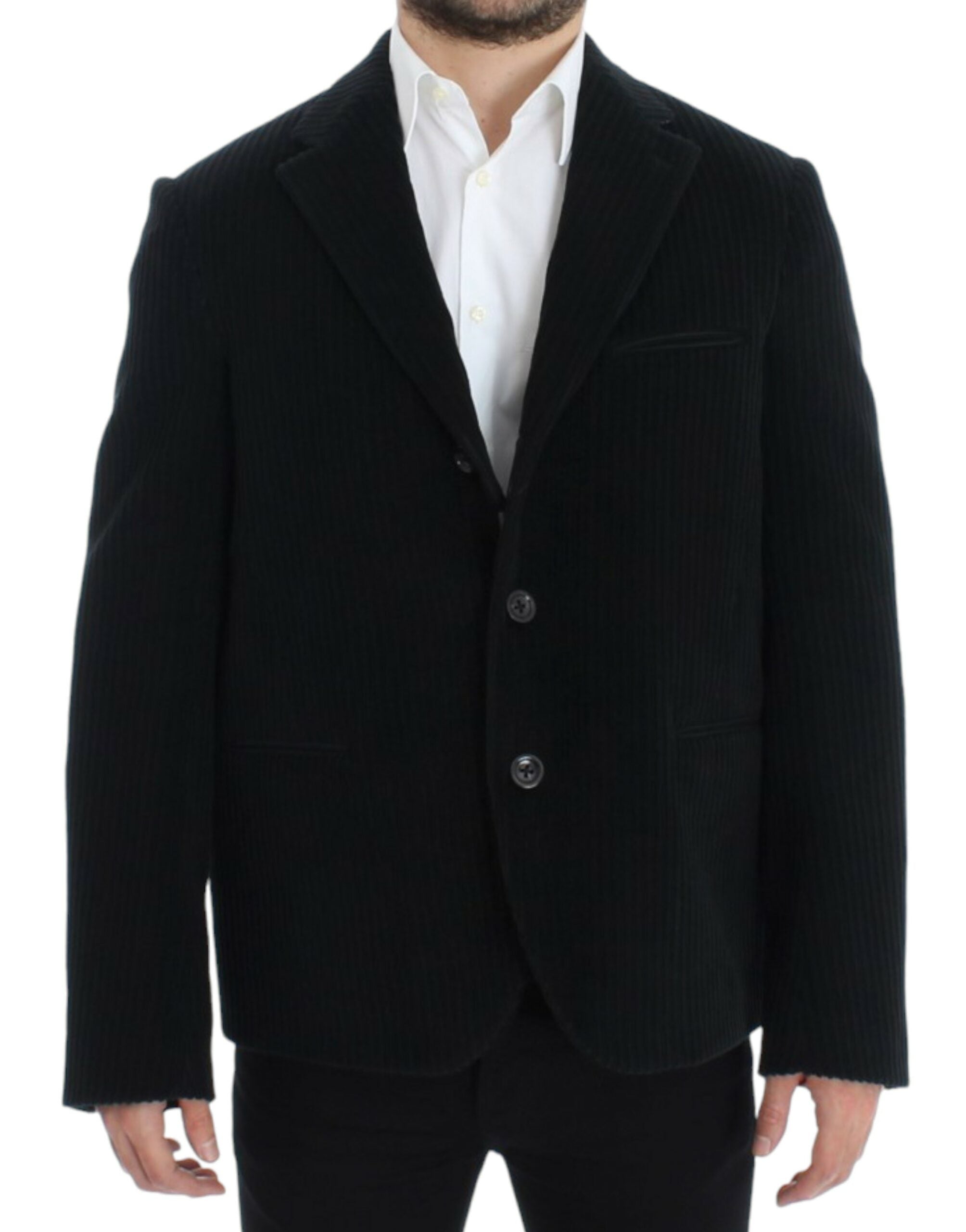 Veste blazer noire Dolce & Gabbana Manchester MARTINI pour homme, élégante et moderne, vue de face avec détails de couture.