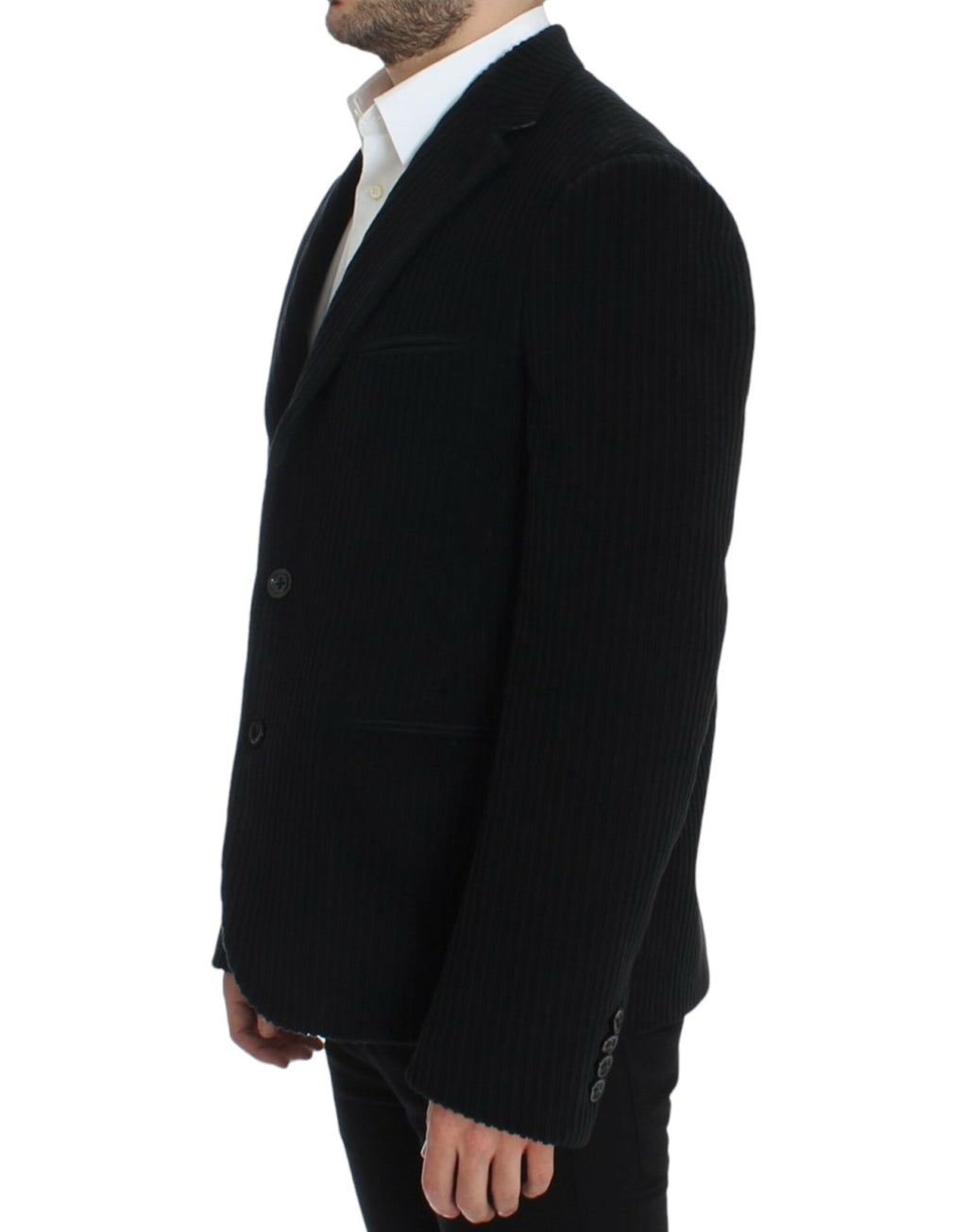 Veste blazer Martini noire de Dolce & Gabbana pour homme, en tissu Manchester, élégante et sophistiquée.
