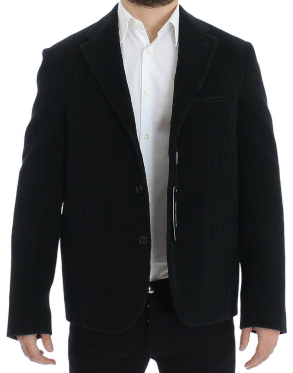 Veste blazer homme Dolce & Gabbana Manchester Martini noire, élégante et ajustée, vue de face sur fond neutre.