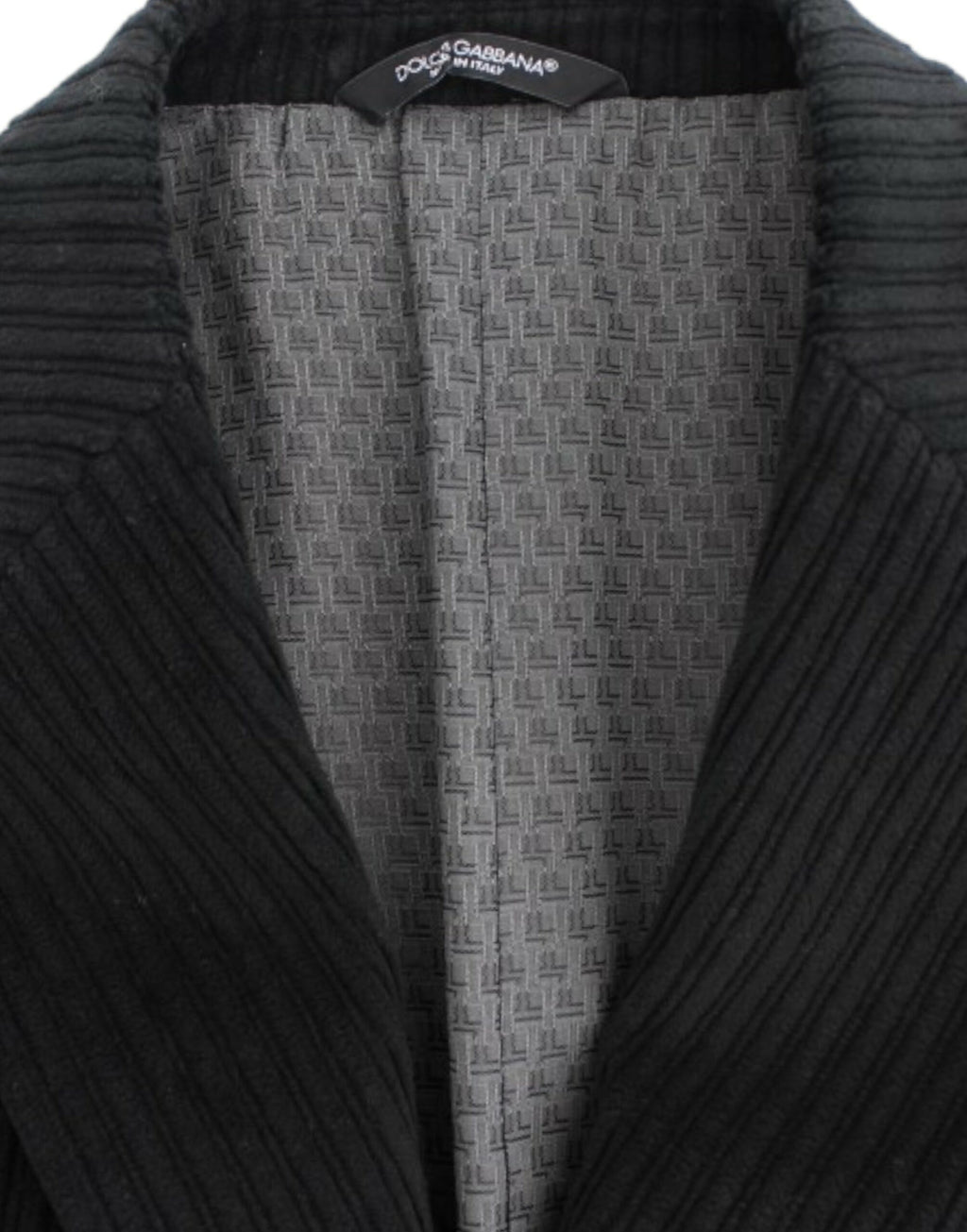 Veste blazer noire Dolce & Gabbana Manchester Martini pour homme, élégante et sophistiquée, vue de face.