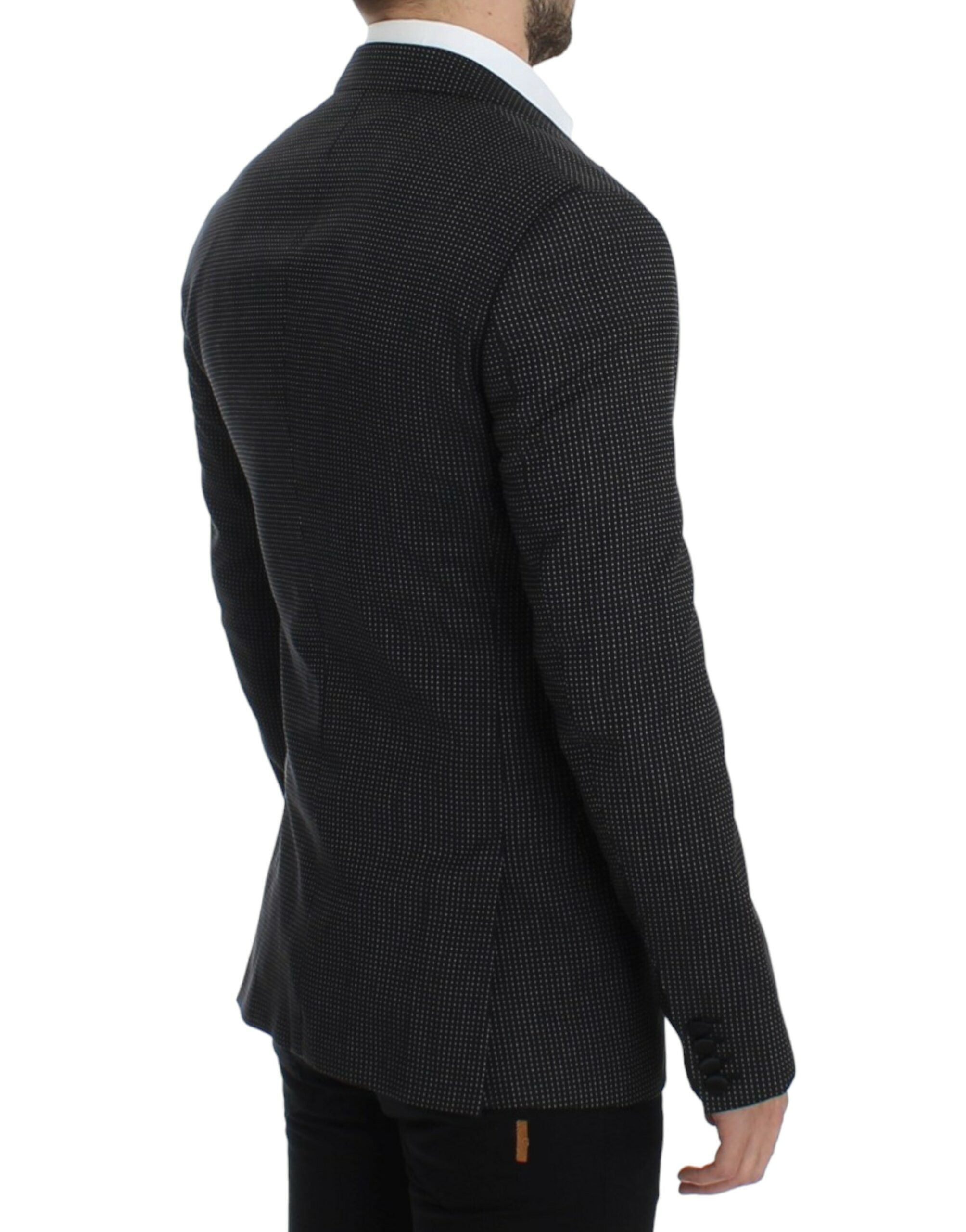 Veste slim en laine noire Dolce & Gabbana Martini, blazer élégant pour homme, détail sobre et couture raffinée.