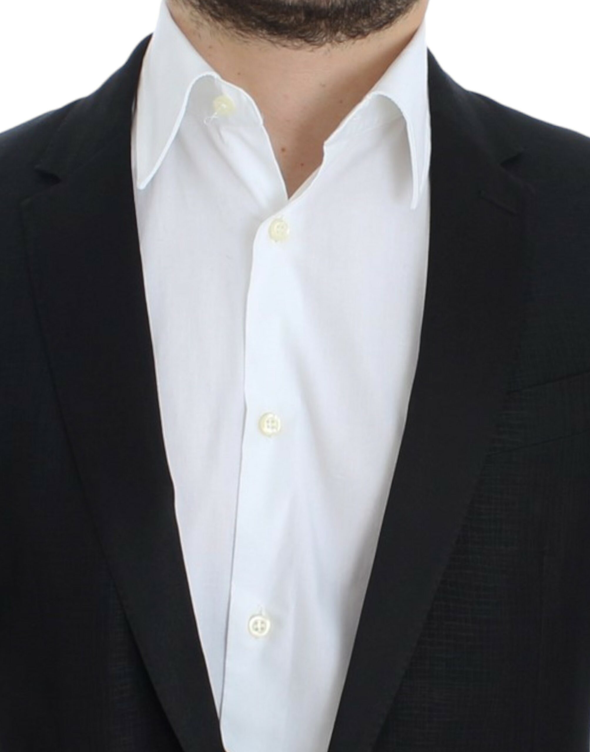 Veste slim en laine noire Dolce & Gabbana Martini, blazer élégant avec coupe ajustée et détails sophistiqués.
