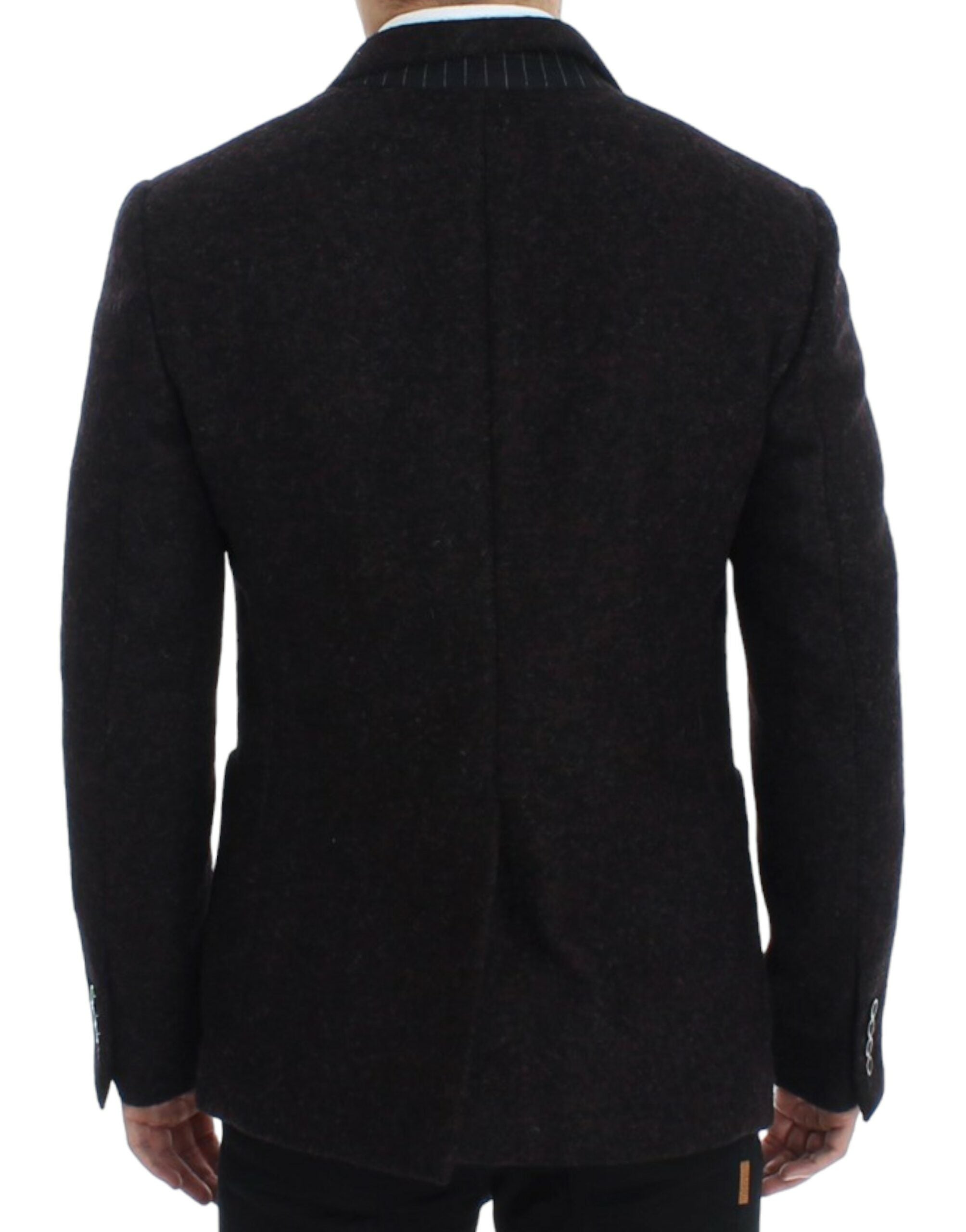 Veste blazer en alpaga Bordeaux Dolce & Gabbana à deux boutons, élégante et sophistiquée, vue de face.