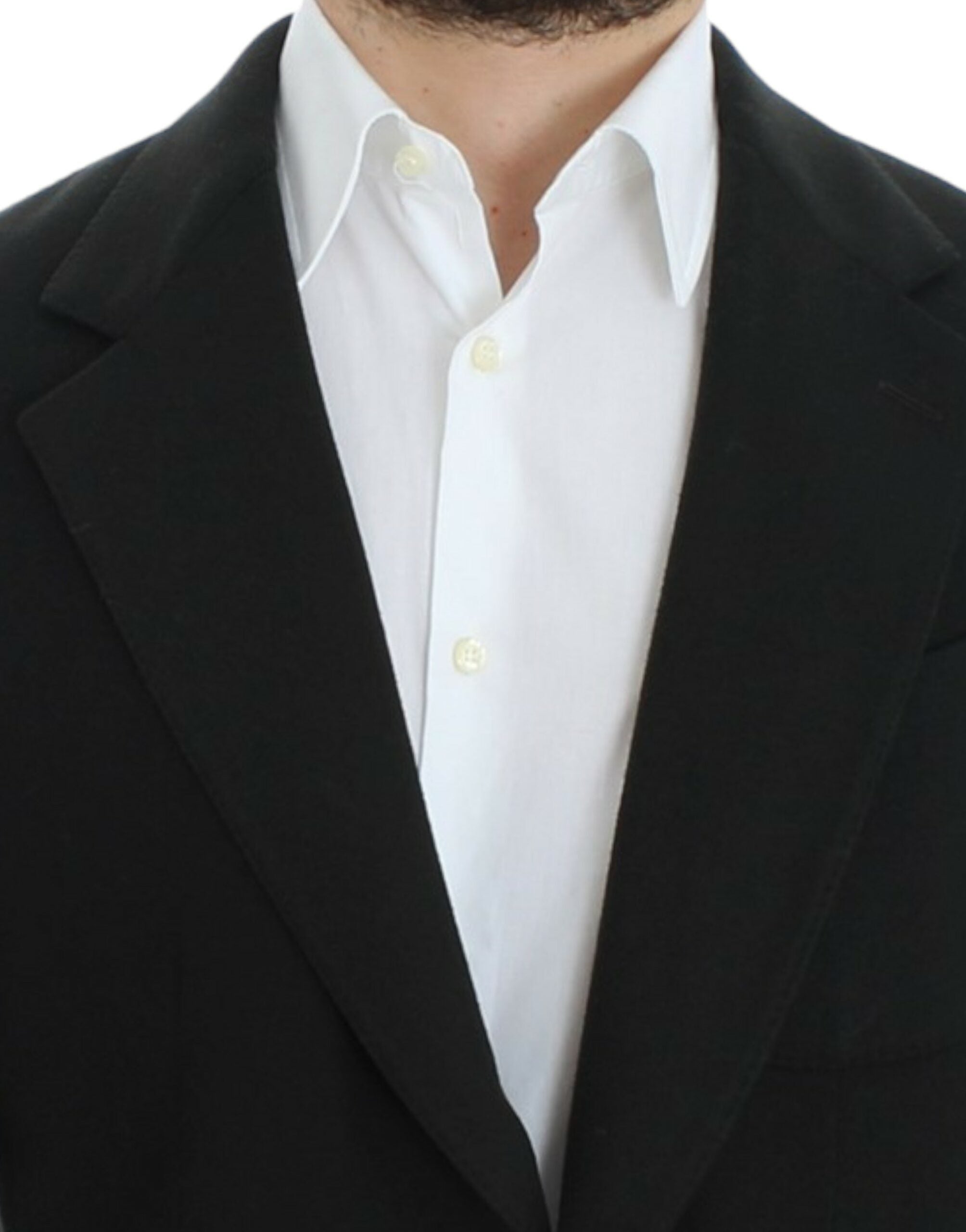 Blazer en cachemire vert Dolce & Gabbana à deux boutons, élégante veste chic pour femme ou homme.