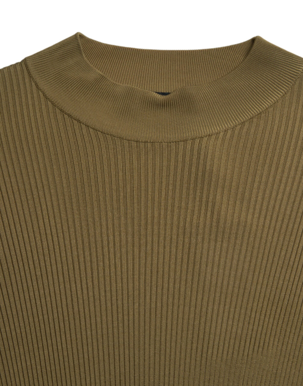 Pull-over homme Dolce & Gabbana en viscose vert armée, col rond, style décontracté et confortable.