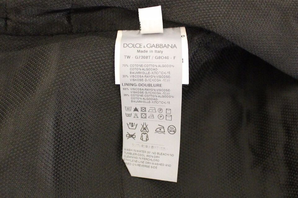 Gilet Dolce & Gabbana en coton mélangé noir, veste sans manches élégante pour homme, vue de face.