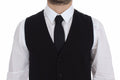 Veste blazer noire en coton Dolce & Gabbana, veste élégante pour homme avec coupe ajustée et détails sophistiqués.