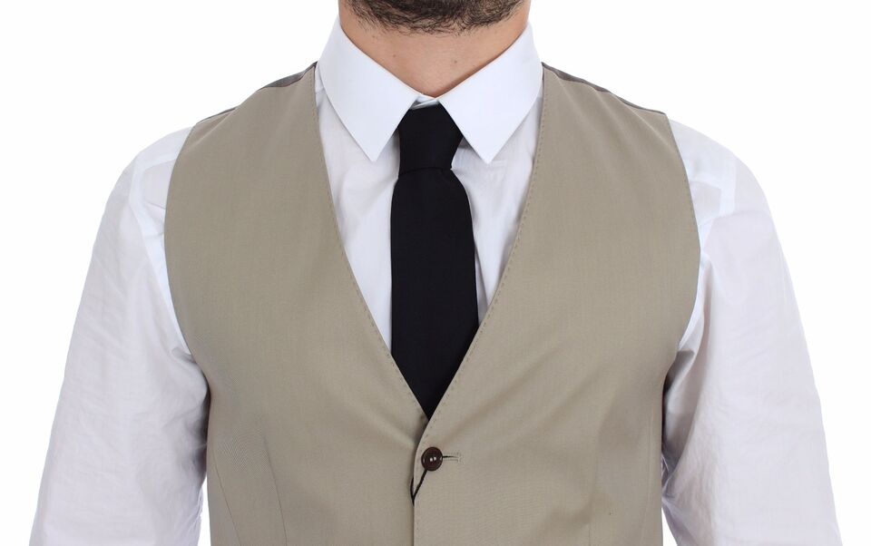 Veste blazer beige en coton de Dolce & Gabbana, veste habillée élégante pour femme.