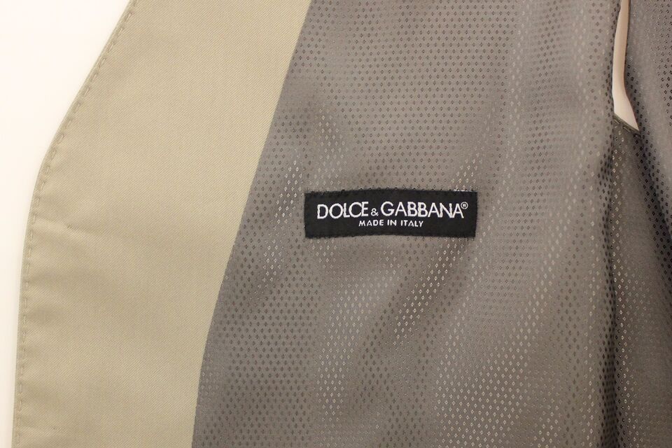 Veste blazer beige en coton de Dolce & Gabbana, veste élégante pour femme avec coupe classique et finitions soignées.