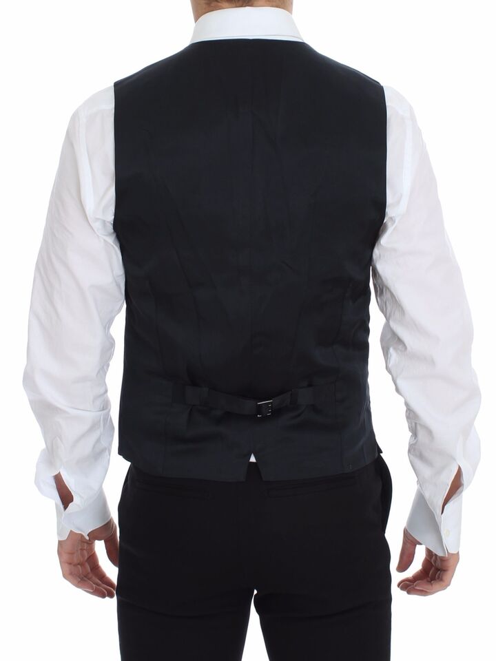 Veste blazer en coton stretch bleu Dolce & Gabbana pour femme, élégante et ajustée, avec col classique et boutons.