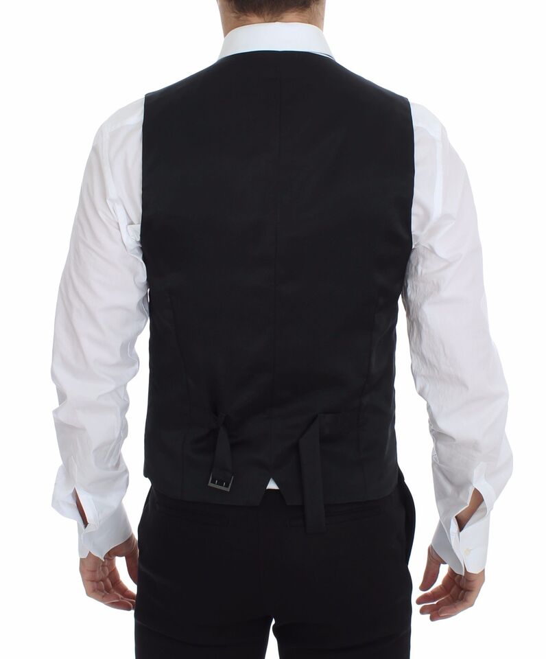 Veste blazer en laine gris stretch de Dolce & Gabbana, coupe élégante et ajustée, pour homme ou femme.