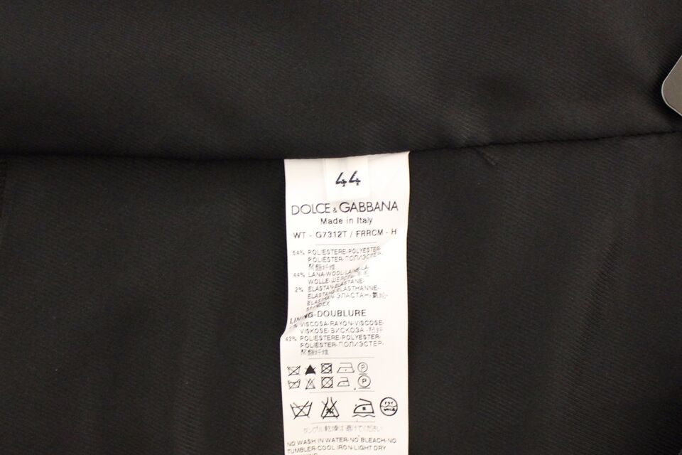 Gilet blazer en laine gris de Dolce & Gabbana, coupe ajustée et élégante, idéal pour un style sophistiqué.