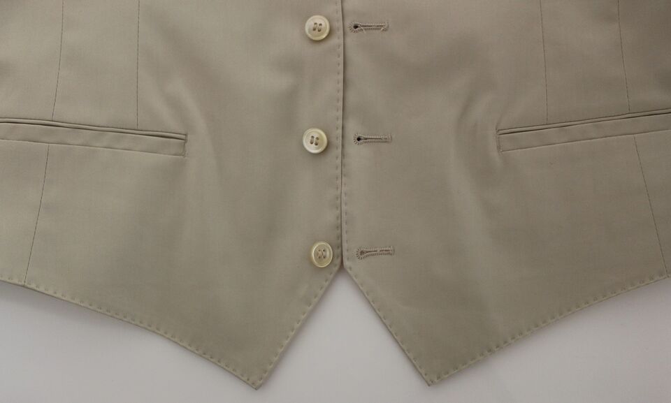 Veste blazer beige en coton stretch de Dolce & Gabbana, veste élégante pour homme avec coupe ajustée et détails sophistiqués