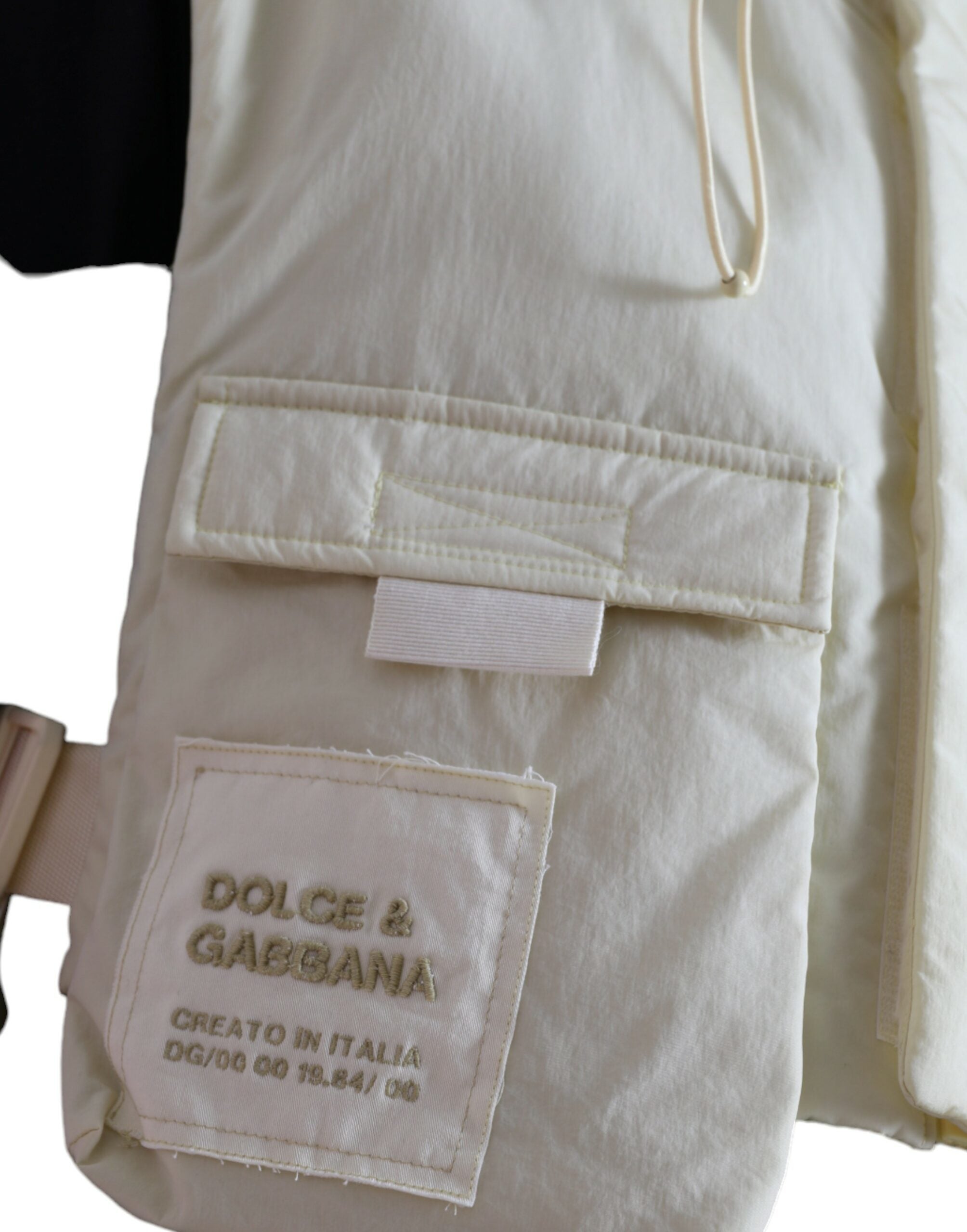 Veste de sport jaune en nylon avec capuche de la marque Dolce & Gabbana, veste décontractée pour femmes ou hommes