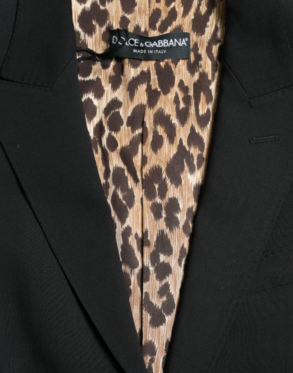 Veste blazer en laine noire Dolce & Gabbana à double boutonnage, style élégant et classique pour femme.