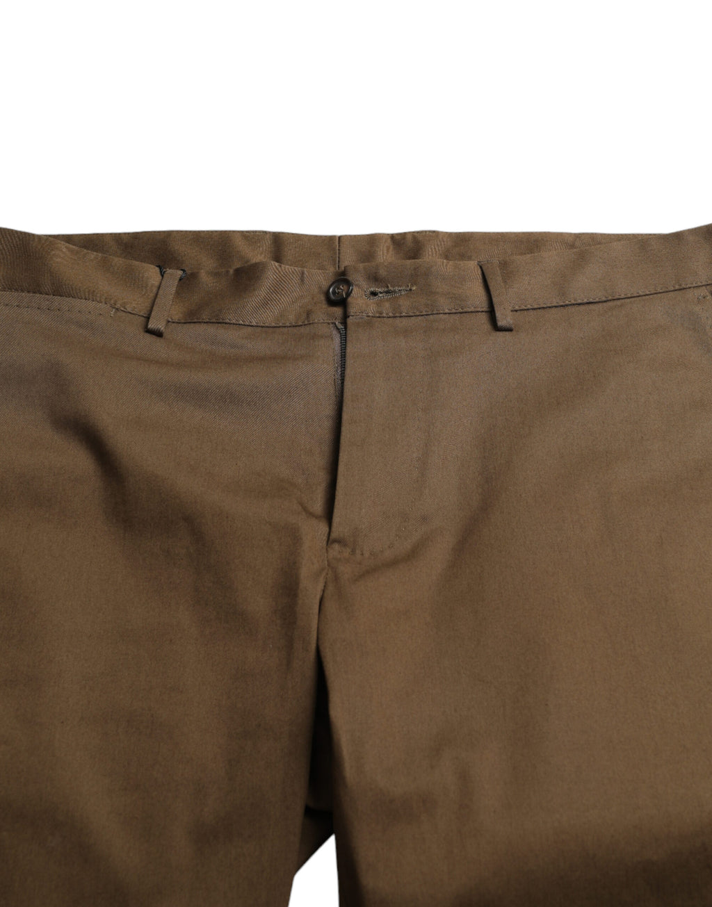 Shorts bermuda pour homme en coton extensible marron de Dolce & Gabbana, visibles avec une coupe décontractée et des détails modernes.