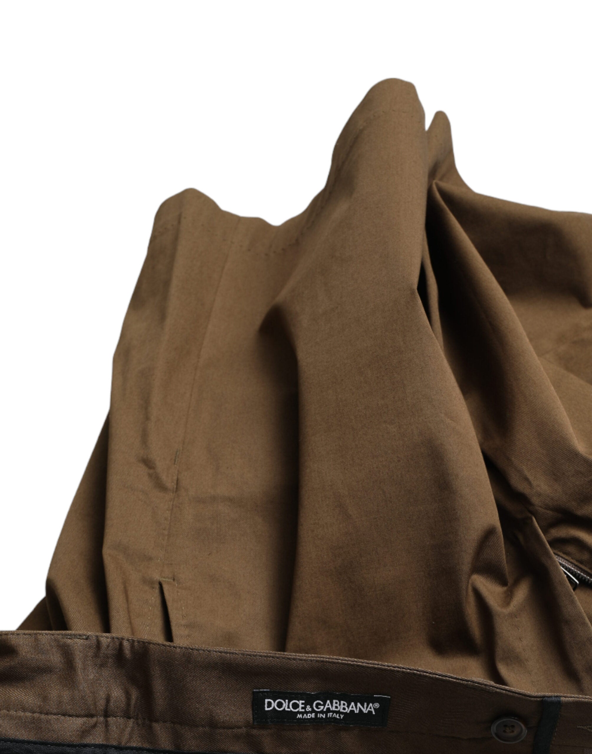 Shorts bermuda pour homme en coton stretch marron de Dolce & Gabbana, style décontracté et élégant.