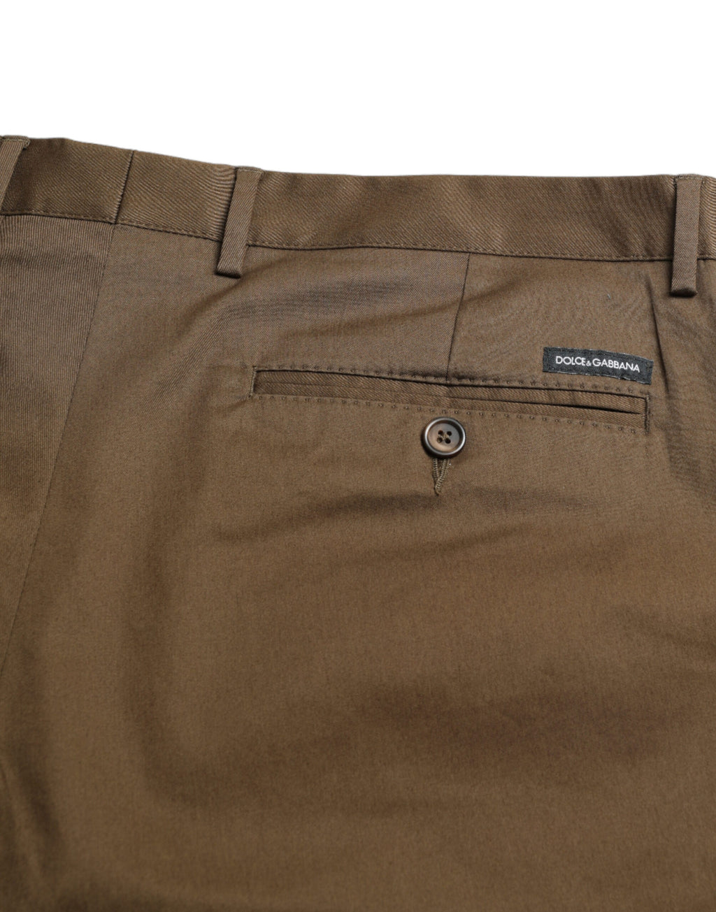 Shorts bermuda pour homme en coton stretch marron de Dolce & Gabbana, style décontracté et élégant.