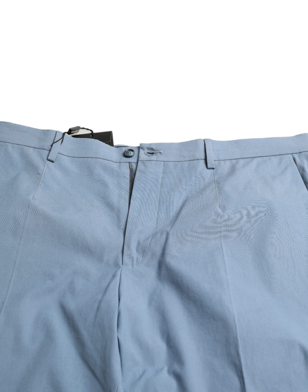 Shorts bermuda en coton bleu ciel Dolce & Gabbana pour homme avec ourlet plissé, décontracté et élégant.