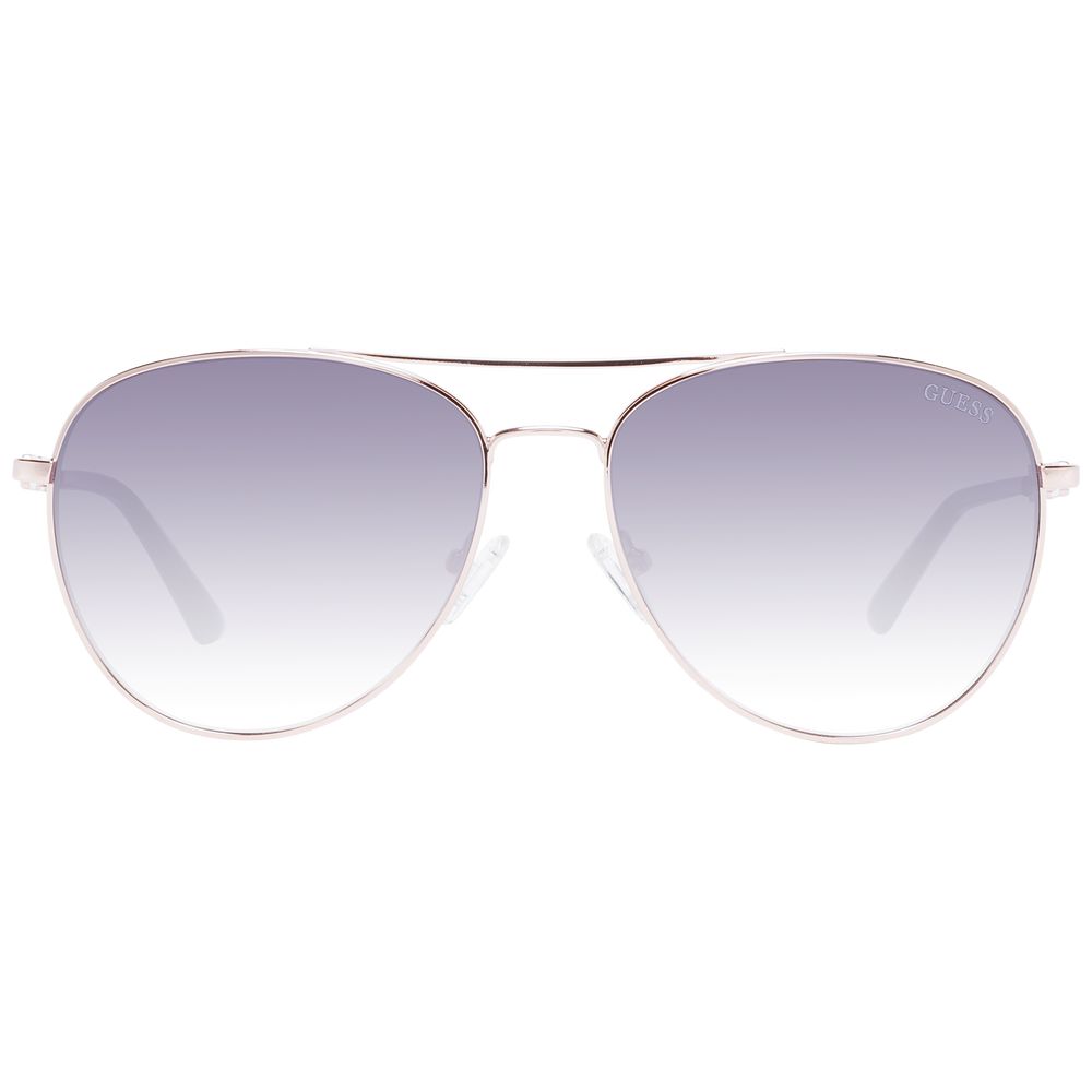 Lunettes de soleil en métal couleur or rose de la marque Guess, avec monture élégante et design moderne.