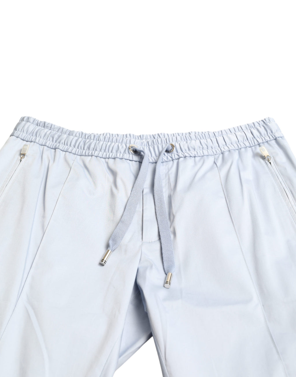 Pantalons joggers en coton extensible Light Blue de Dolce & Gabbana, style décontracté et confortable.