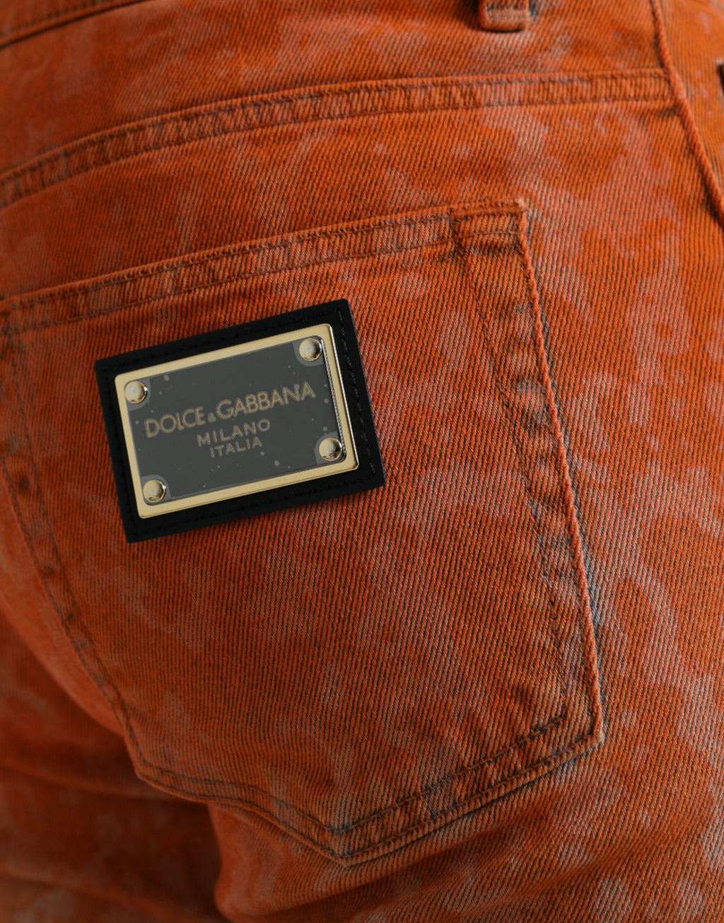 Jeans slim en denim coton dégradé multicolore de Dolce & Gabbana, ajustés et tendance.