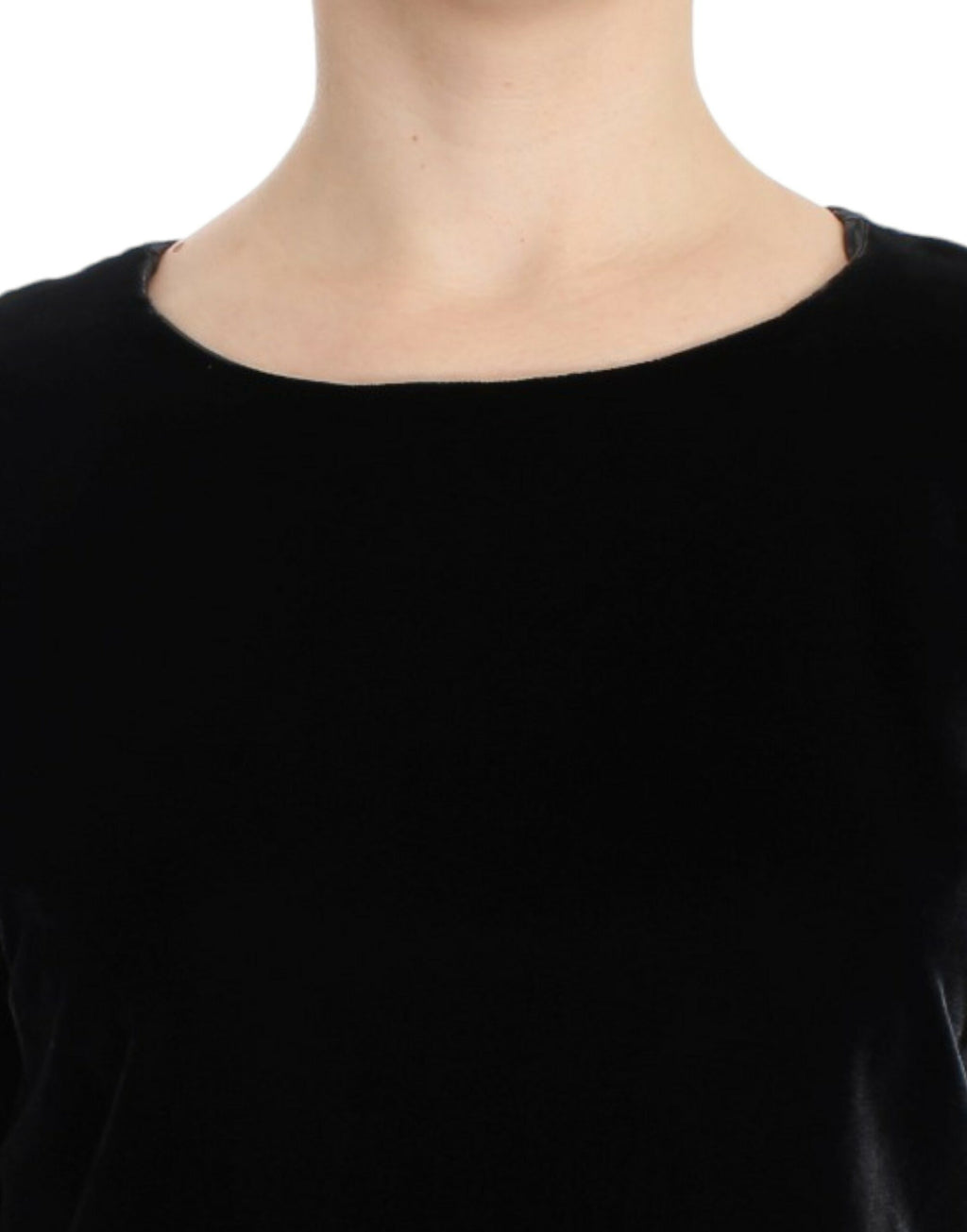 Chemise Dolce & Gabbana en velours noir à manches courtes, détails élégants et coupe sophistiquée visible sur l'image.