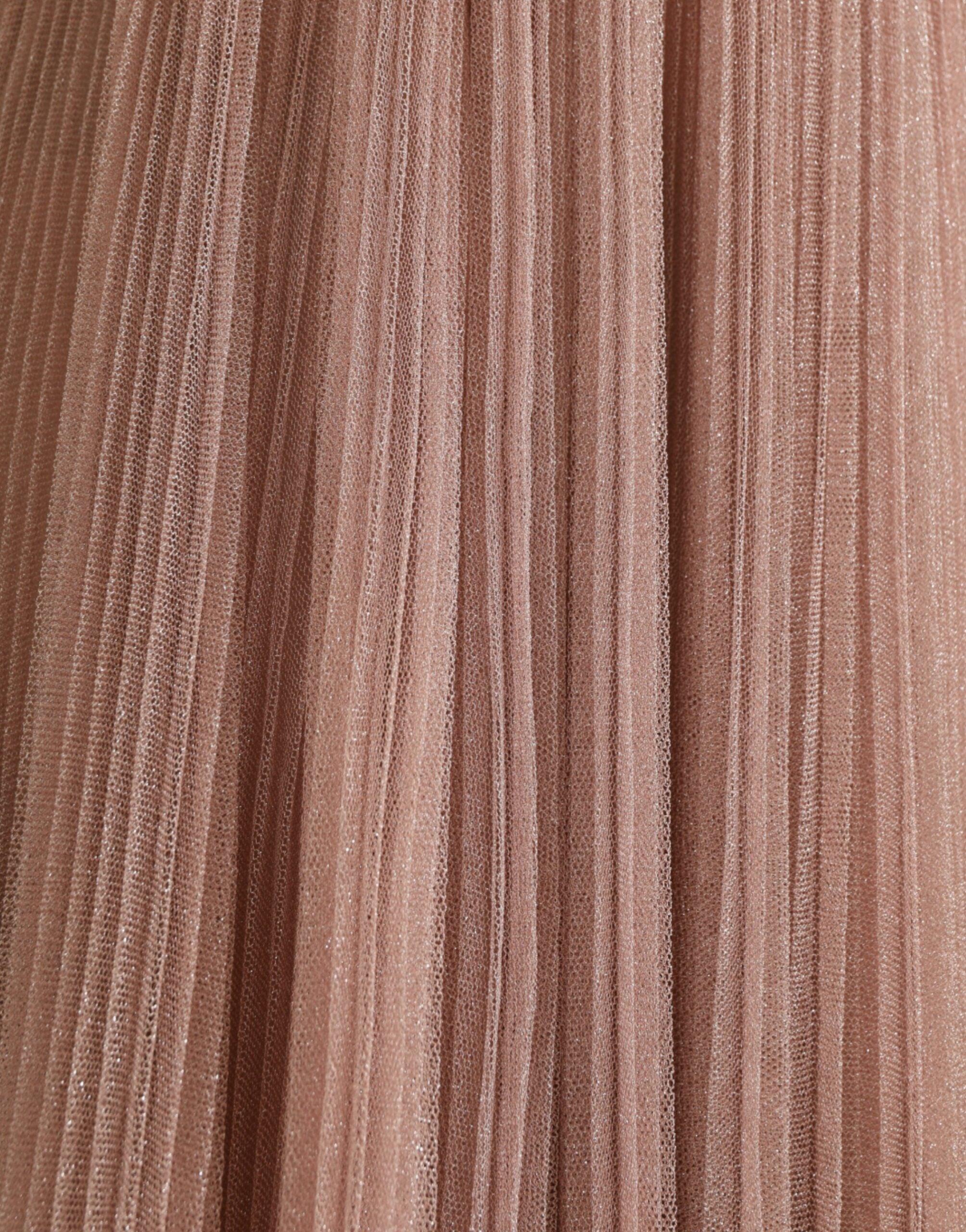 Robe rose à une épaule en tulle plissé et lamé, Dolce & Gabbana, élégante et sophistiquée pour occasion spéciale.