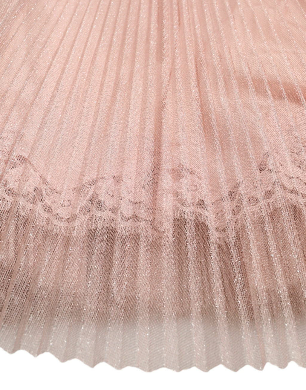 Robe rose à une épaule Dolce & Gabbana en tulle plissé et lame, élégante et sophistiquée.