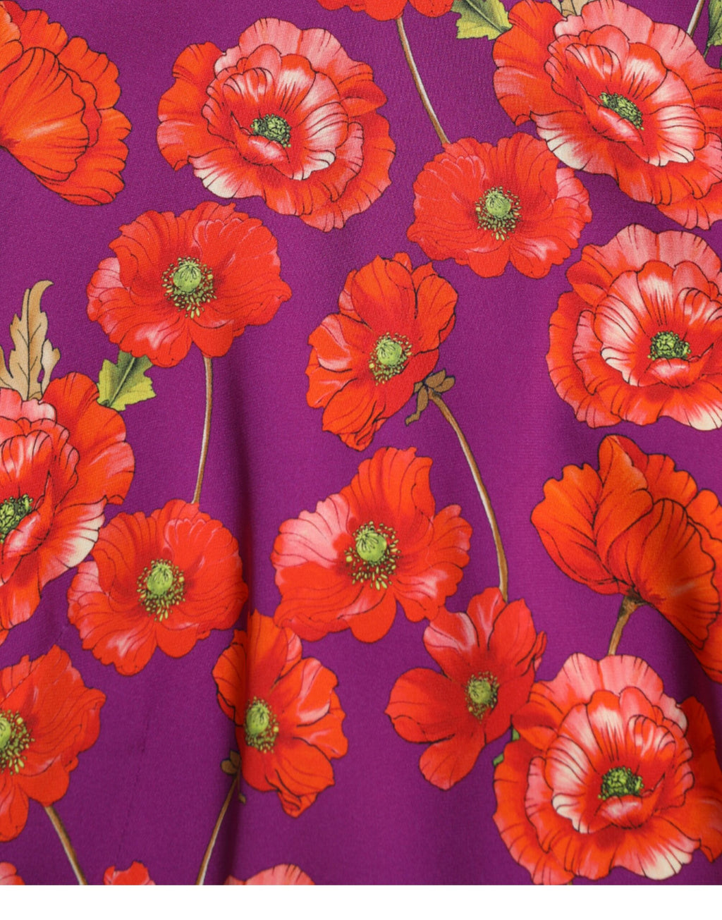Robe droite Dolce & Gabbana à imprimé floral multicolore avec coquelicot, tissu élégant et style sophistiqué.